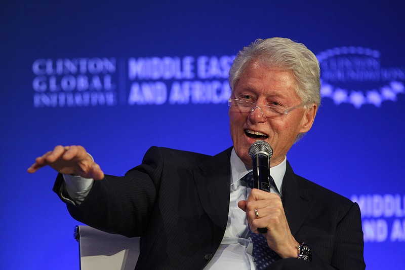 Former U.S President Bill Clinton speaks during a plenary session at the Clinton Global Initiative Middle East & Africa meeting in Marrakech, Morocco, on May 6, 2015.