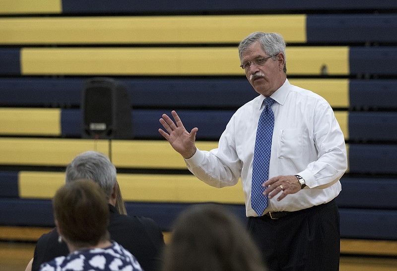 Superintendent Rick Smith speaks in Soddy-Daisy in this file photo.