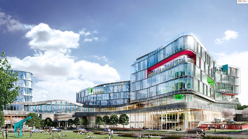 The proposed design of the new Erlanger Children's Hospital project.