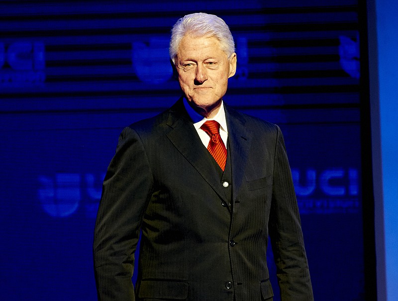 This image released by Univision shows former President Bill Clinton at the Univision Upfronts on May 12, 2015, in New York. 