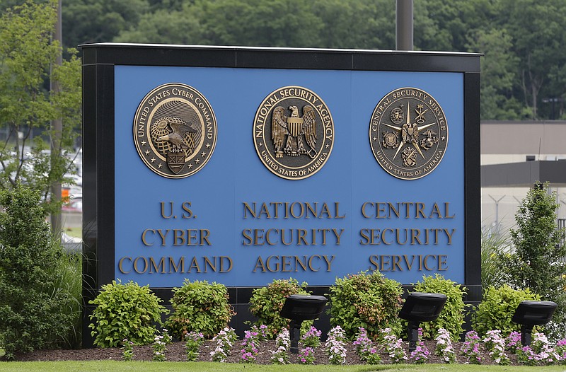 A sign stands outside the National Security Agency (NSA) campus in Fort Meade, Md., in this 2013 file photo.