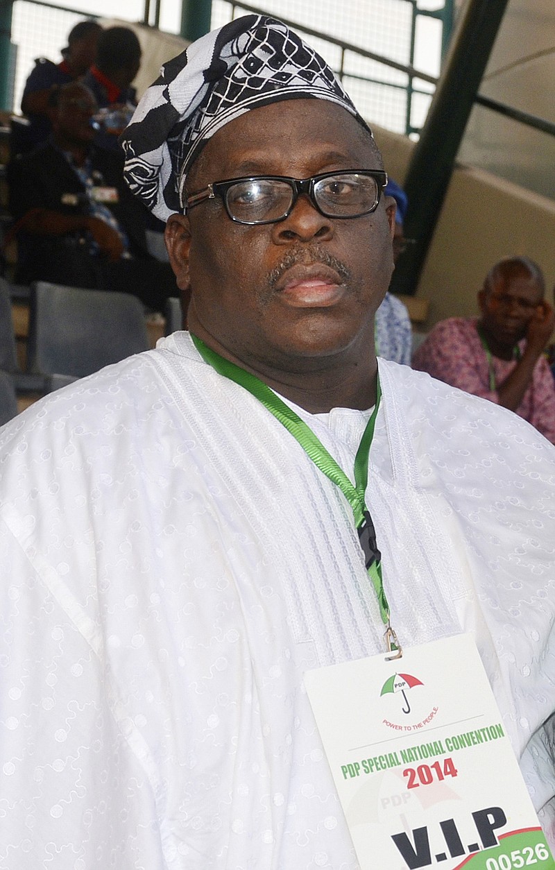 
              FILE - In this Sunday, Oct, 12, 2014 file photo, Buruji Kashamu attends a primary election event for Nigerian President Goodluck Jonathan in Abuja, Nigeria. On Saturday, May 23, 2015, drug agents surrounded the house of the senator-elect wanted by the United States in a nearly 20-year-old heroin deal that was the alleged basis for the TV hit "Orange is the New Black." (AP Photo)
            