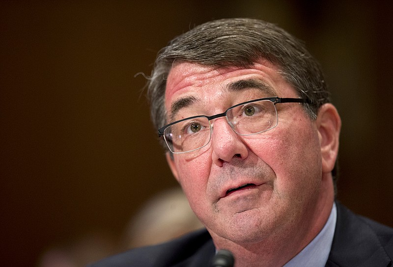In this May 6, 2015, file photo, Defense Secretary Ash Carter testifies on Capitol Hill in Washington. Carter's blunt assessment that Iraqi forces lack the "will to fight" undermines a central premise of President Barack Obama's strategy for defeating the Islamic State: that Iraq's military can effectively handle ground operations so American forces don't have to.