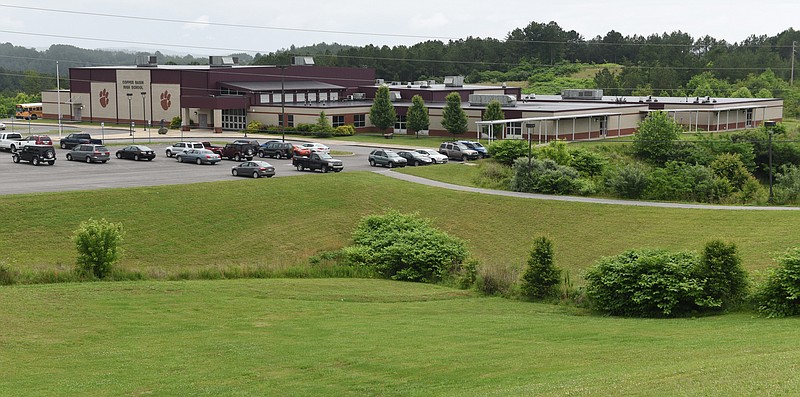 Copper Basin High School is seen Thursday, May 28,  2015, in Copperhill, Tenn. 