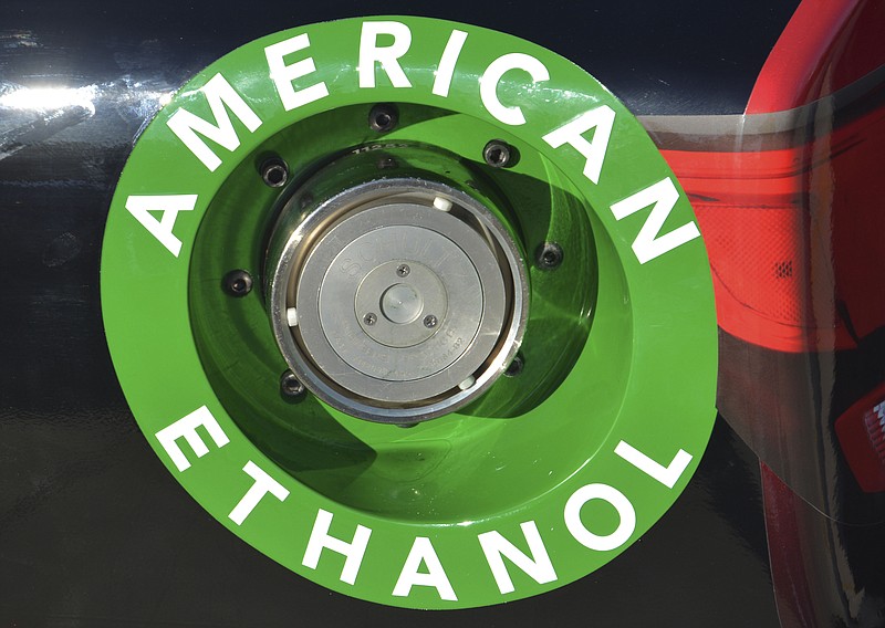 
              FILE - In this Nov. 1, 2014 file photo, an American Ethanol label is shown on a NASCAR race car gas tank at Texas Motor Speedway in Fort Worth, Texas. The Obama administration is proposing to reduce the amount of ethanol blended in the nation's gasoline, a blow to renewable fuel companies that have pushed to keep high volumes of their product flowing into drivers' gas tanks. The move is unlikely to mean much for consumers or prices at the pump.  (AP Photo/Randy Holt, File)
            