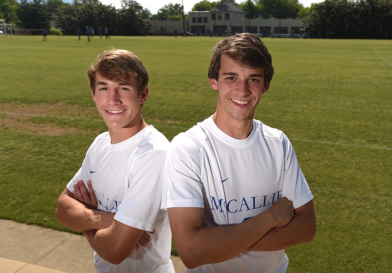 For the first time since 1992, McCallie School had two valedictorians: boarding students David Bowman from Athens, Ala., left, and Wes Brown of Charlotte, N.C. The two roomed together from sixth through 12th grades, were both starters on the school's soccer team and are both going to Princeton this fall. "We don't plan to room together at Princeton, at least not freshman year, so that we can get to know other people early on," says Brown.