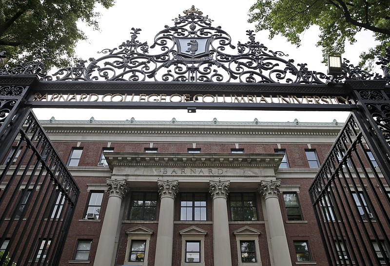 
              In this Thursday, May 28, 2015 photo, a gate over the entrance of Barnard College is seen in New York. Barnard, like other women's colleges, has always admitted only students born as women, but the class of 2020 may be different. Soon Barnard's trustees vote on whether to officially admit transgender students _ trans women, trans men or those not identifying with either gender _ following new policies announced at several other women’s colleges. (AP Photo/Seth Wenig)
            