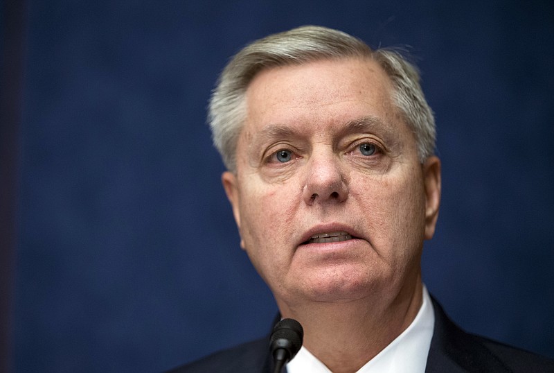 
              FILE - In this March 12, 2015 file photo, Sen. Lindsey Graham, R-S.C. speaks on Capitol Hill in Washington.  Lindsey Graham will launch his bid for president in the small South Carolina town where he grew up.  (AP Photo/Manuel Balce Ceneta, File)
            