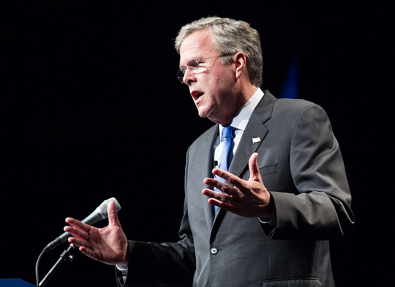 Former Florida Gov. Jeb Bush speaks at a Tennessee Republican Party fundraiser in Nashville on Saturday, May 30, 2015.
