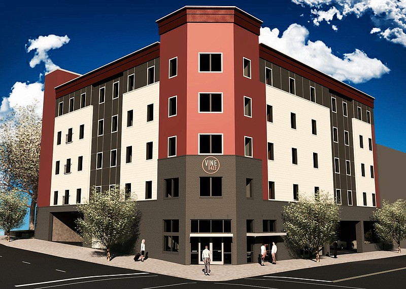 Above is an artist's rendering of a new student housing complex planned for Vine Street.