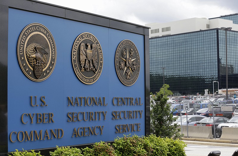The sign outside the National Security Agency (NSA) campus stands in Fort Meade, Md., in this 2013 file photo.