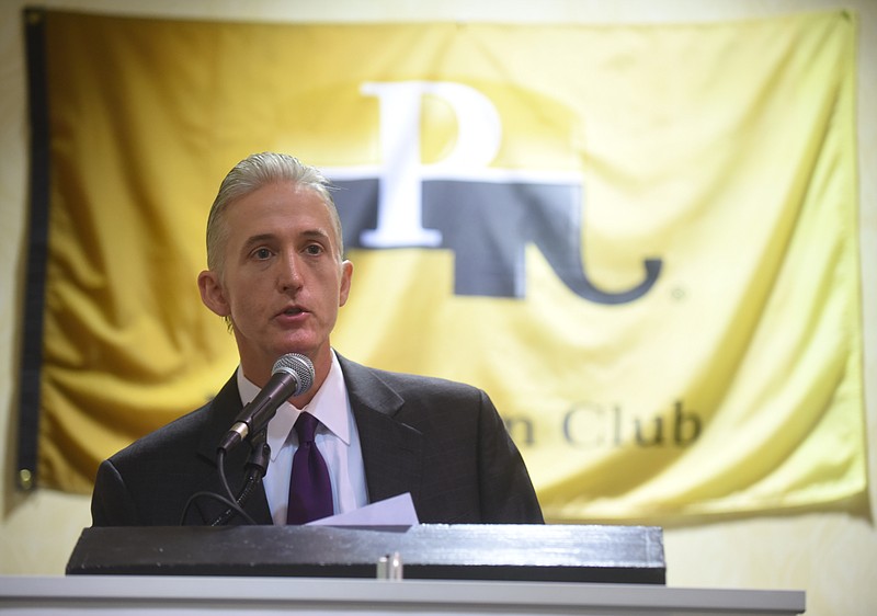 Rep. Trey Gowdy, R-S.C., speaks Saturday, June 6, 2015, at the National Pachyderm Convention at the Chattanooga Marriott.