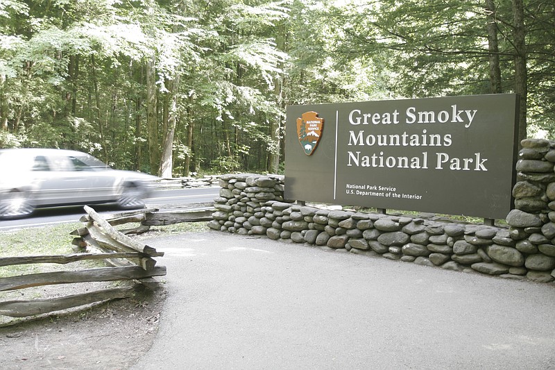 A sign greets guests to the Great Smoky Mountains National Park outside Gatlinburg, Tenn. The Great Smoky Mountains National Park is the most visited national park in the United States.