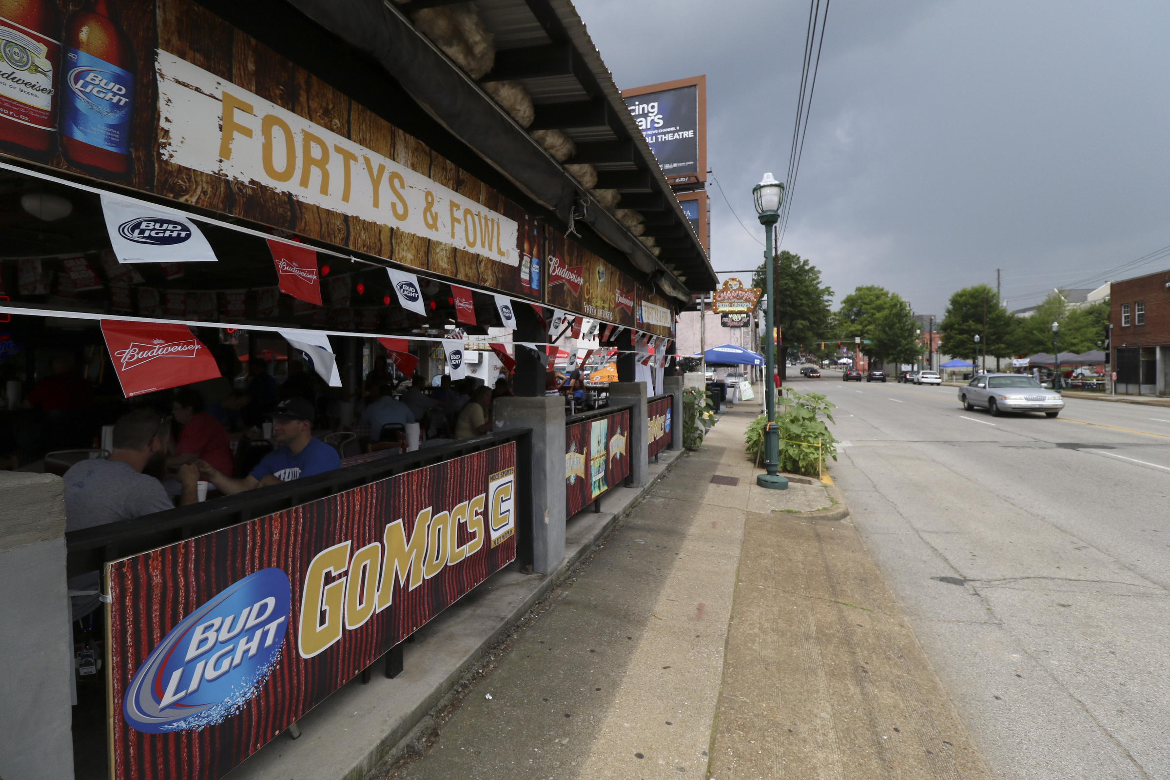 Patrons visit Champy's for lunch.