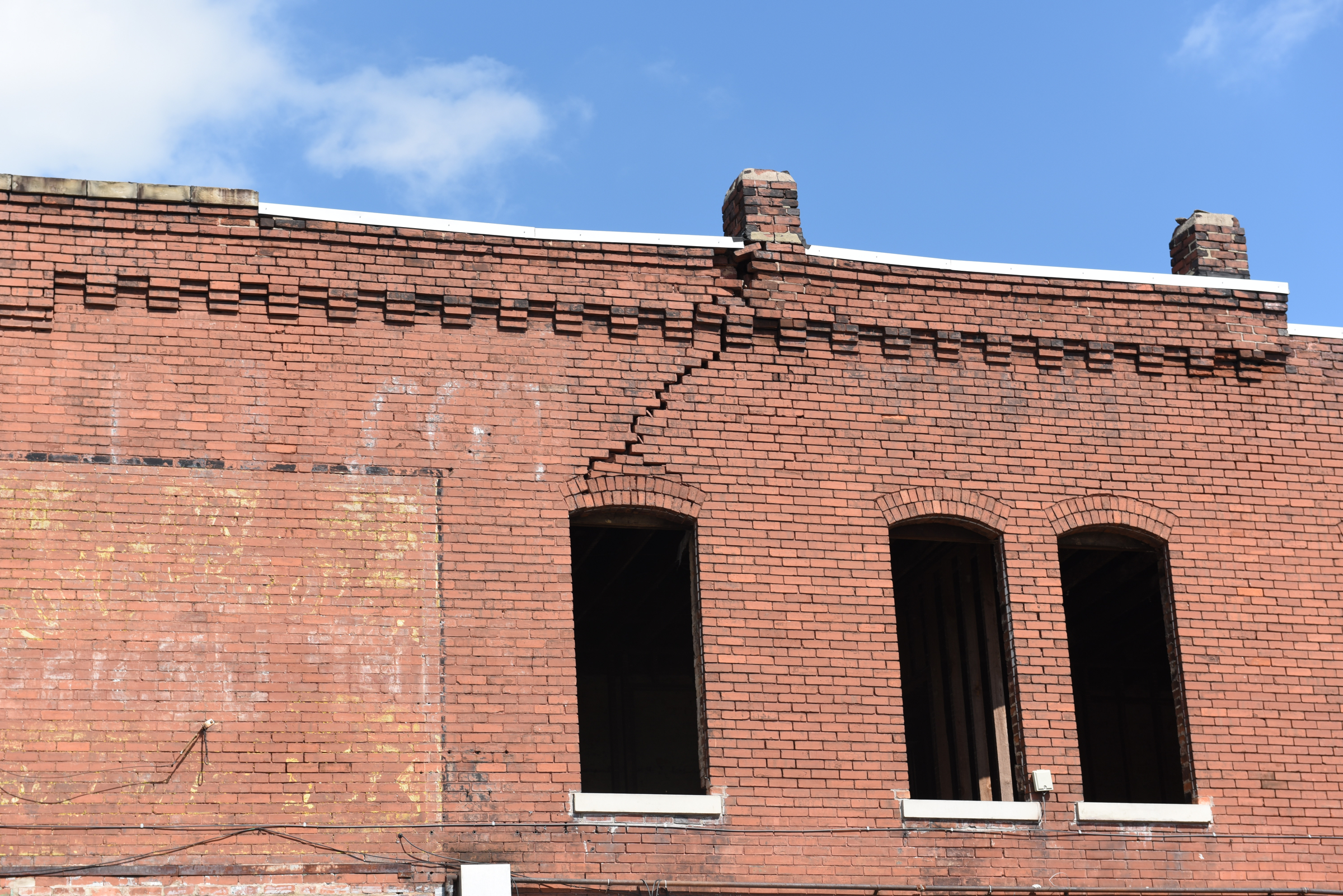 The building at M.L.King Boulevard and Houston Street is the object of a city grant proposal that would save the structures and breathe new life into the area.