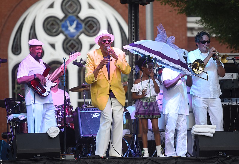 Staff Photo by Angela Lewis Foster/ The Chattanooga Times Free Press- 6/08/15
Deacon Bluz performs Monday on the Bessie Smith Hall Stage at the Bessie Smith Strut.