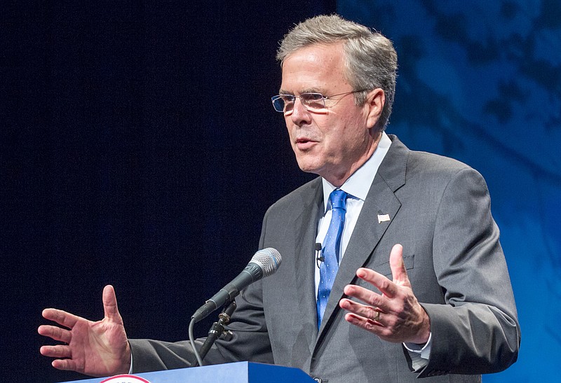               FILE - In this May 30, 2015 file photo, former Florida Gov. Jeb Bush speaks in Nashville, Tenn. 