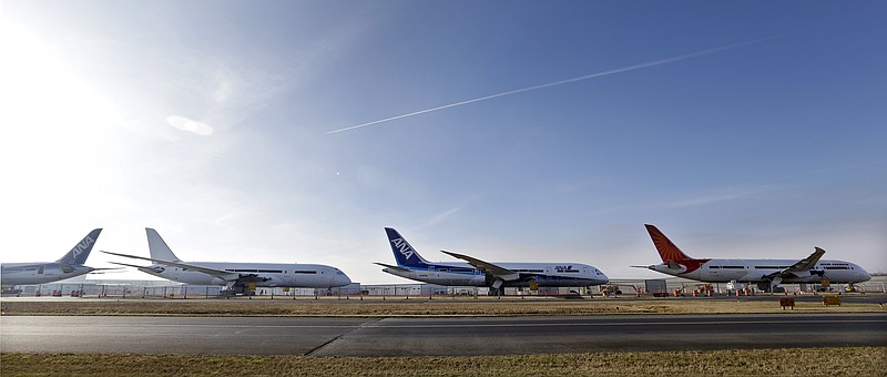 Associated Press File PhotoA line of 787 jets are parked nose-to-tail at Paine Field in Everett, Wash. In the next 20 years, global airlines will need 38,050 new airplanes, jet manufacturer Boeing said in its annual market forecast this week. That's up 3.5 percent from last year's projection.