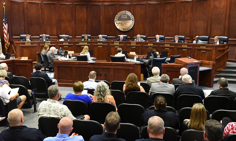 Staff photo by John Rawlston/Chattanooga Times Free Press 
The Hamilton County Commission meets Wednesday, June 17,  2015, at the downtown courthouse in Chattanooga, Tenn.