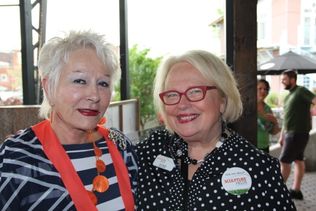 Claudine Pantelias, left, with Cam Busch.