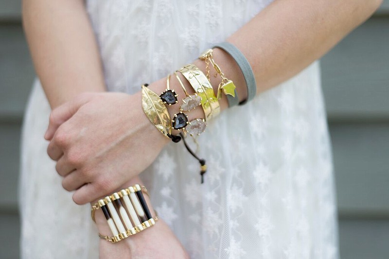 Photo contributed by Randi Vasquez PhotographyLouisa Hurst's designer bracelets can be worn individually or stacked.