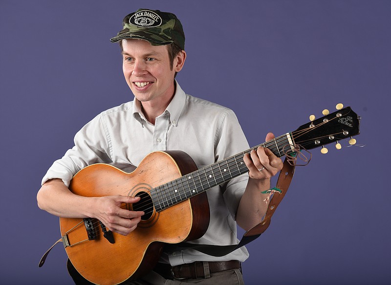 Staff photo by John Rawlston/Chattanooga Times Free Press 
Photographed Tuesday, June 16,  2015, in Chattanooga, Tenn., Clark Williams is a local singer/songwriter and an old-time musician. He performs his original music, both solo and with a band, as Big Kitty.  
