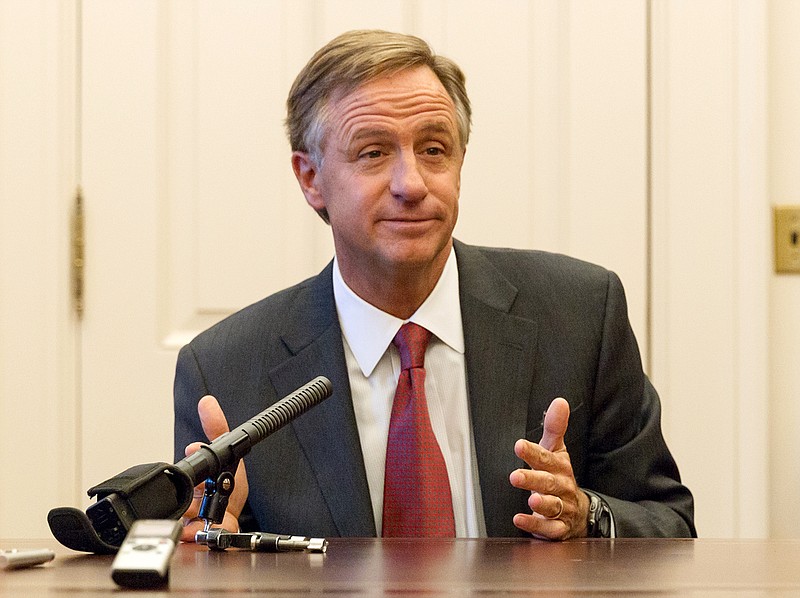 Republican Gov. Bill Haslam speaks to reporters at the state Capitol in Nashville in this Feb. 4., 2015,file photo.