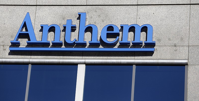 FILE - This Feb. 5, 2015 file photo shows the Anthem logo at the health insurer's corporate headquarters in Indianapolis. Anthem on Monday, June 22, 2015 reaffirmed their commitment to buy rival Cigna a day after Cigna shot down the idea in a letter delivered to Anthems board. (AP Photo/Michael Conroy, File)