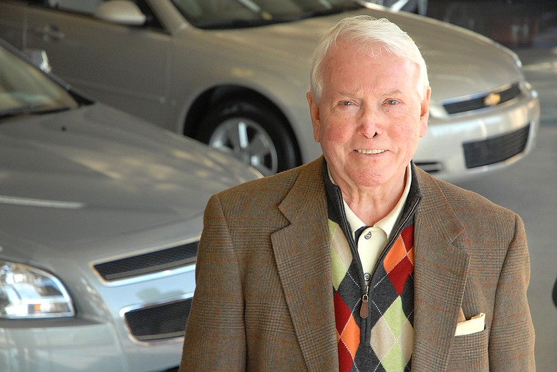 Staff File PhotoHerb Adcox, who began selling cars in 1949, said he never saw the auto business slide as it did during the last recession. Adcox died Thursday at 86.