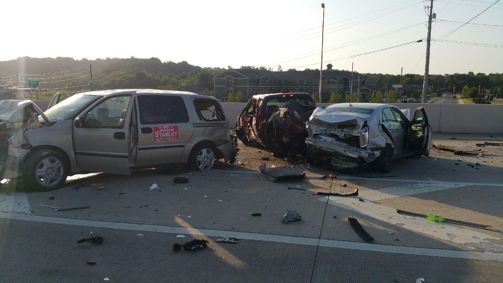 Chattanooga Police Department Photo by Craig Joel
Scenes from the multiple fatality wreck at Exit 11 in Ooltewah.