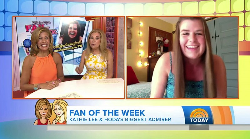 Caitlyn Campbell chosen as Fan of the Week on the Today show.