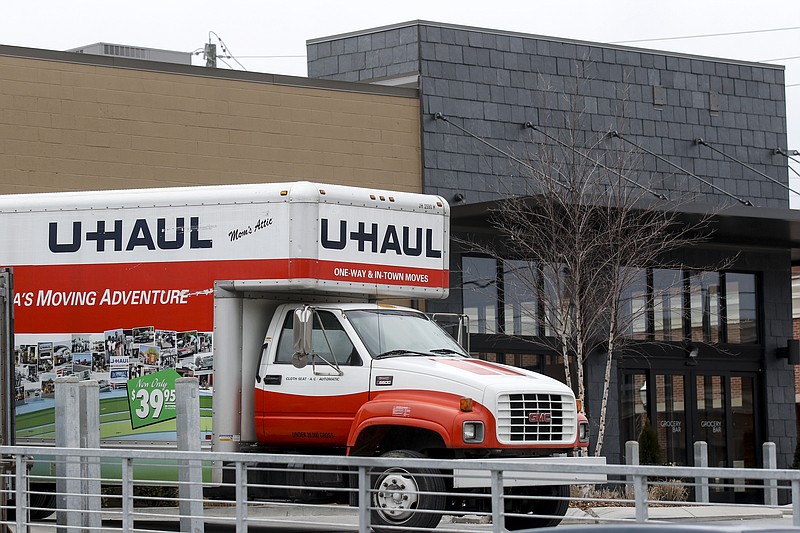 A U Haul self-transport truck is parked behind the Grocery Bar on Main Street in Chattanooga in this Feb. 25, 2015, file photo.