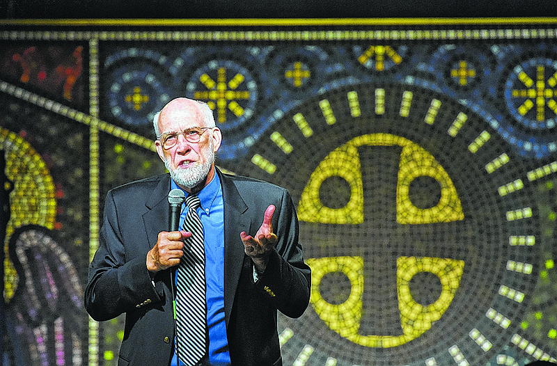 Staff Photo by Angela Lewis Foster/ The Chattanooga Times Free Press- 6/15/15
Retired educator Franklin McCallie speaks Monday during a panel discussion on racial diversity and community interests at the Camp House.