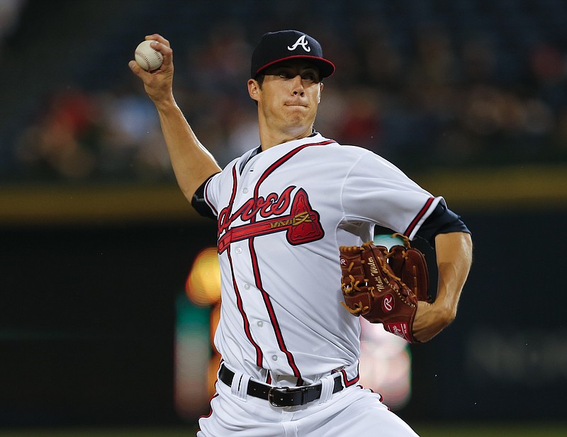 Atlanta Braves starting pitcher Matt Wisler (37) works in the first inning of a baseball game against the Washington Nationals Wednesday, July 1, 2015, in Atlanta. 