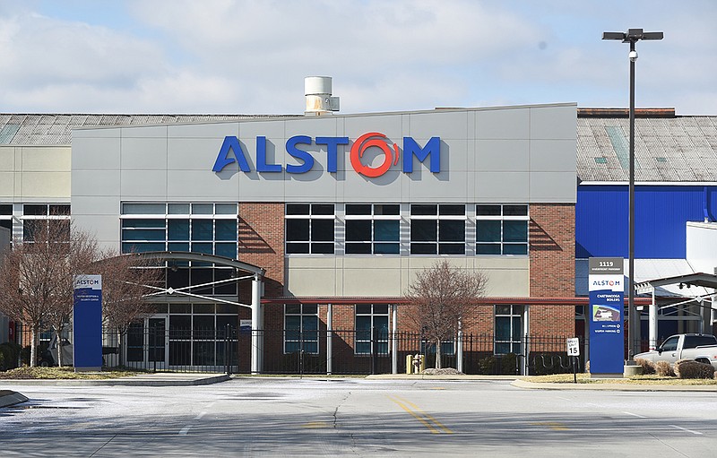 The Alstom plant in on Riverfront Parkway in downtown Chattanooga, Tenn., is seen Tuesday, Feb. 1., 2015.