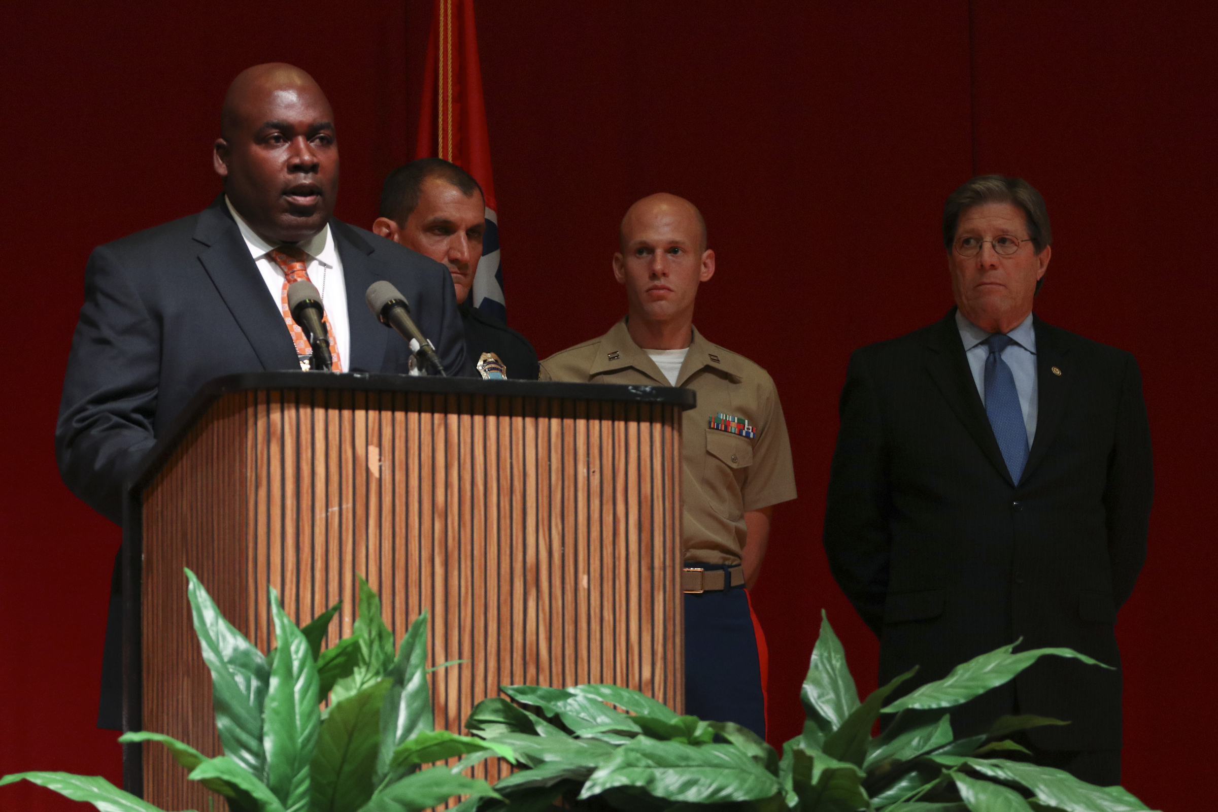 ATF Special Agent Steve Gerido speaks to media during a press conference at Tennessee Valley Authority's Missionary Ridge Auditorium on Friday, July 17, 2015 the day after a four Marines were shot and killed. The investigation is being treated as an act of terrorism.