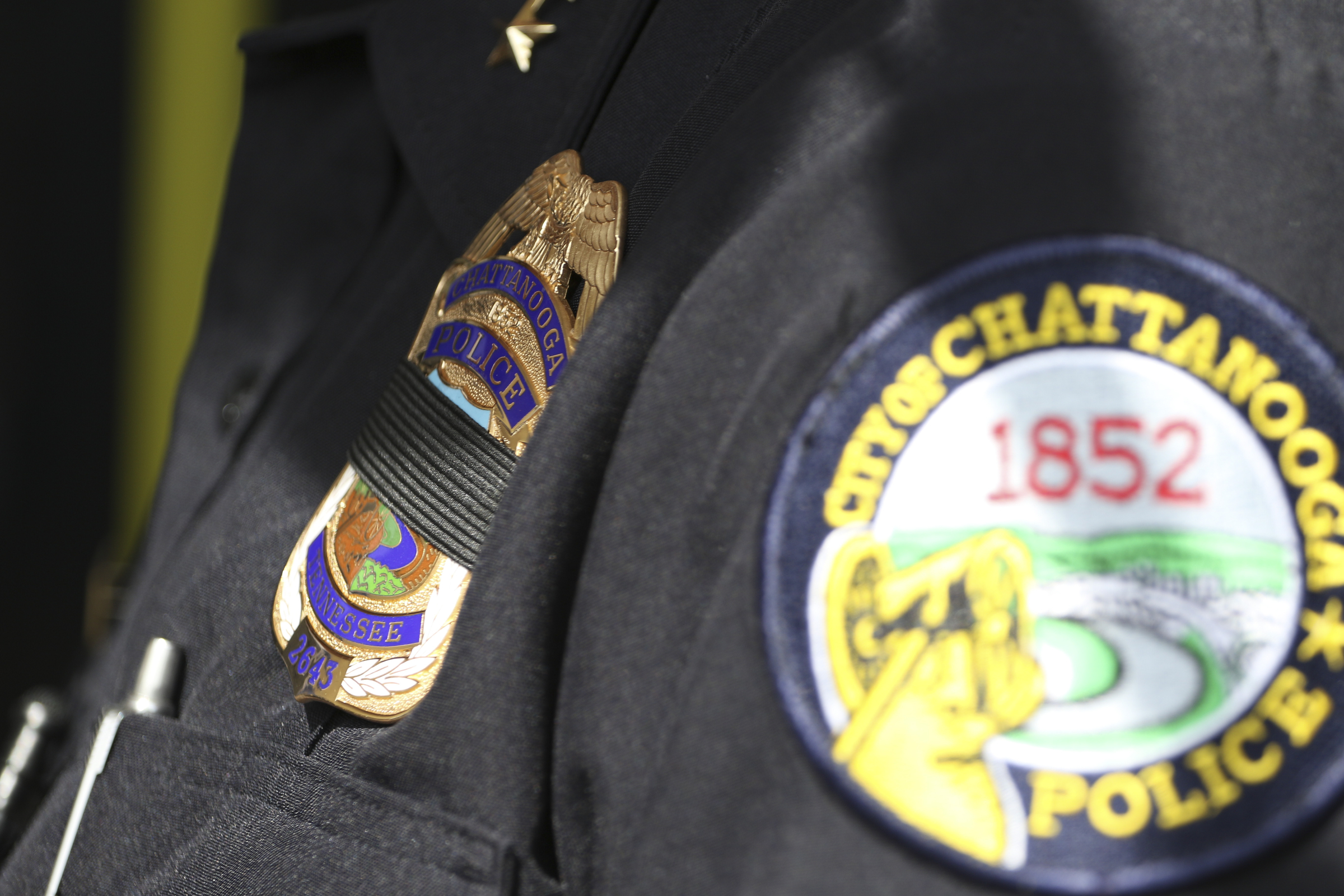 Chattanooga Police Chief Fred Fletcher attends a meeting with Army representatives at the Armed Forces Career Center off of Lee Highway on Tuesday, July 21, 2015 where they thanked the city of Chattanooga for a quick response during the July 16, 2015 terror shootings .