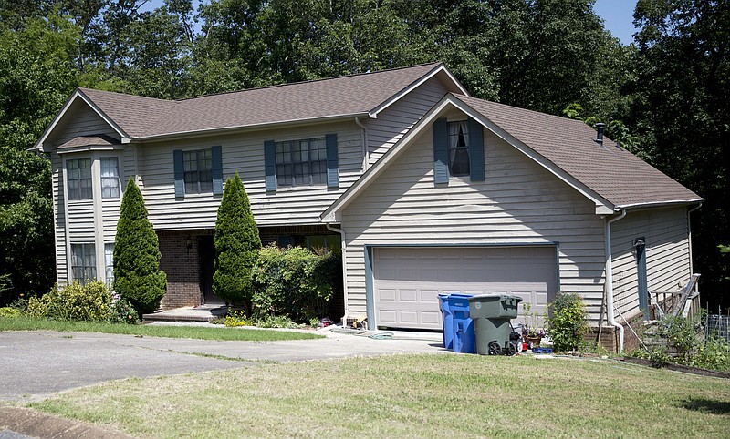 The home where suspected gunman Muhammad Youssef Abdulazeez lived with his parents and sisters is shown Friday, July 17, 2015, in Hixson, Tenn.