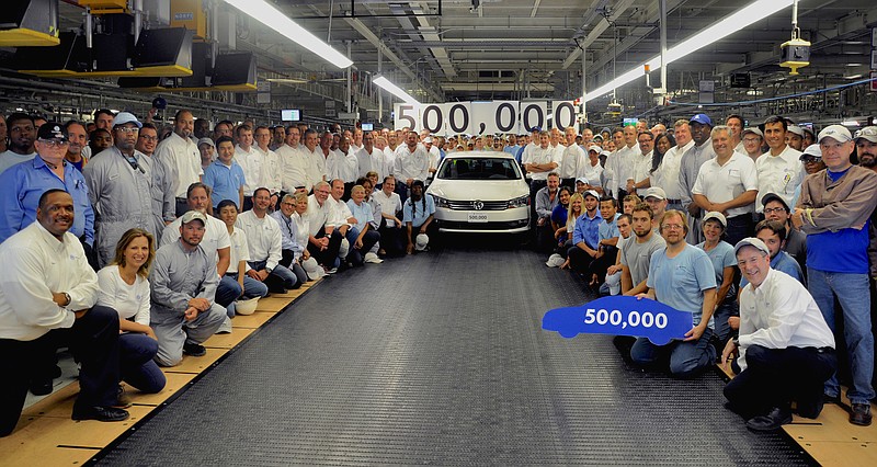 Volkswagen Chattanooga completes its 500,000th Passat.
