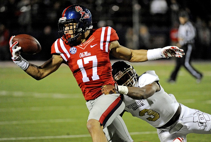 Ole Miss junior tight end Evan Engram had 83- and 46-yard receptions in last season's 31-17 win over Mississippi State.