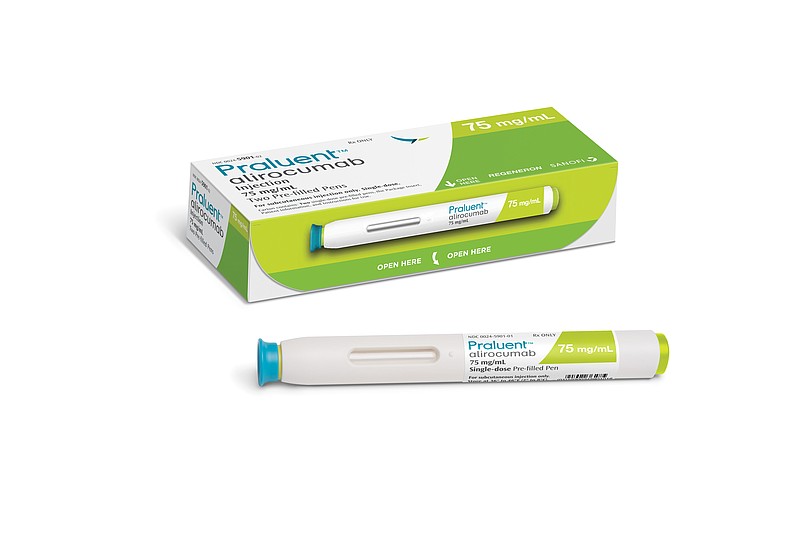 
              This image provided by Sanofi and Regeneron Pharmaceuticals on Friday, July 24, 2015 shows packaging for the drug Praluent. The Food and Drug Administration on Friday approved this first-of-a-kind medication that lowers artery-clogging cholesterol more than older drugs that have been prescribed for decades. But the drug's high price tag - $14,600 per year - is certain to escalate debate about the cost of breakthrough drugs and who should take them. (Sanofi and Regeneron Pharmaceuticals via AP)
            