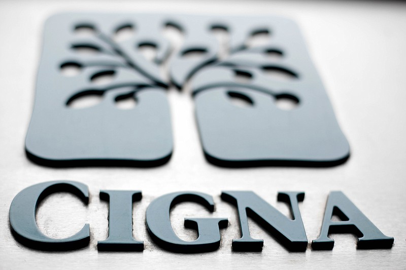 This Aug 4, 2011, file photo shows the Cigna logo at the headquarters of the health insurer Cigna Corp. in Philadelphia. 
