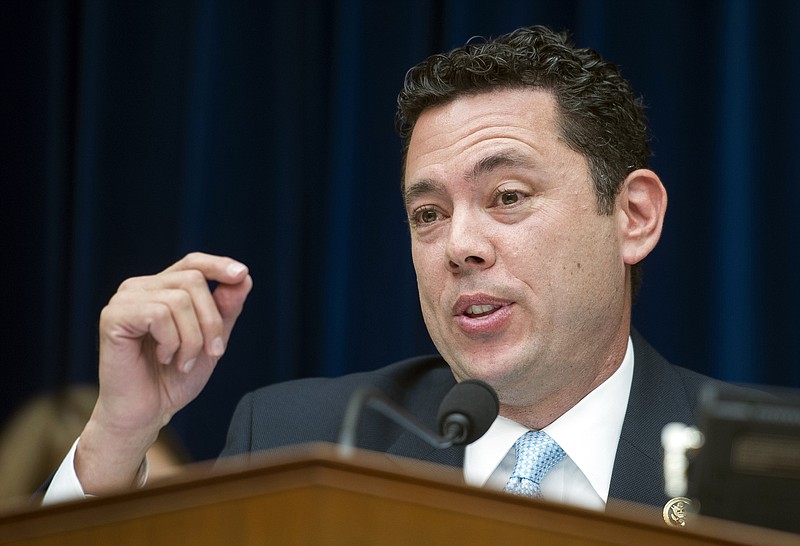 
              FILE - In this June 16, 2015, file photo, House Oversight and Government Reform Committee Chairman Rep. Jason Chaffetz, R-Utah, speaks on Capitol Hill in Washington. Chaffetz, R-Utah, sent a letter July 27 to President Barack Obama, asking him to remove IRS Commissioner John Koskinen, saying he has obstructed congressional investigations into the treatment of conservative groups. (AP Photo/Cliff Owen, File)
            