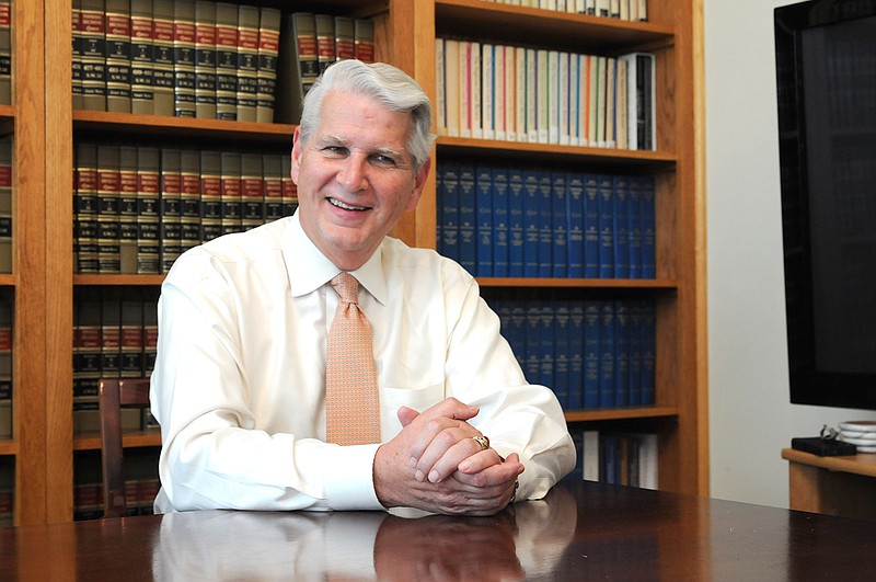 Tennessee Supreme Court Chief Justice Gary Wade was photographed during a 2014 visit to Chattanooga.