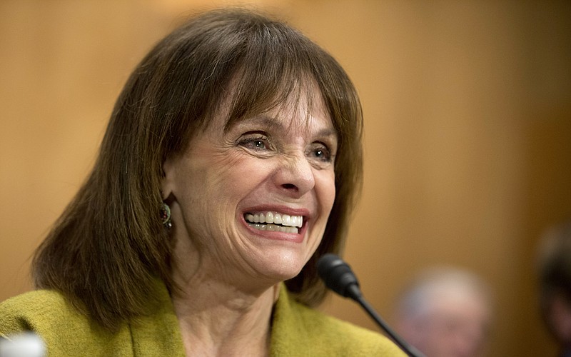 
              FILE - In this May 7, 2014 file photo, actress and cancer survivor Valerie Harper, testifies before a Senate Special Committee on Aging hearing to examine the fight against cancer on Capitol Hill in Washington. The Ogunquit Playhouse says actress Valerie Harper has been hospitalized after falling ill before a performance. Playhouse officials said Harper, who has battled cancer, was taken to a local hospital Wednesday, July  29, 2015, before the evening performance of “Nice Work If You Can Get It.”  (AP Photo/Manuel Balce Ceneta, File)
            