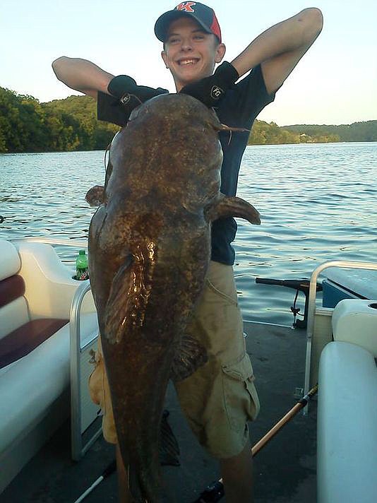 Troy Powers caught this mammoth flathead catfish in Watts Bar Lake, which may have been a state record, but he released it.