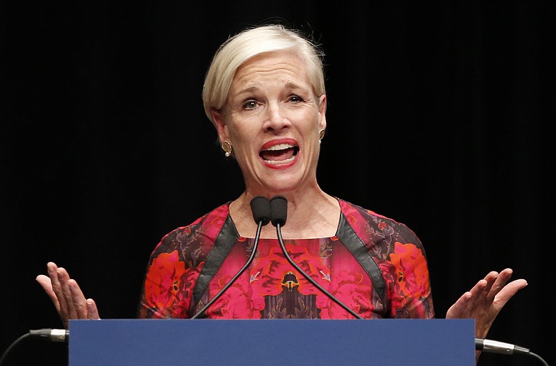 In this Oct. 3, 2014, file photo, Cecile Richards, Planned Parenthood president, speaks in Orono, Maine.