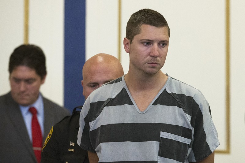 Former University of Cincinnati police officer Ray Tensing appears at Hamilton County Courthouse for his arraignment in the shooting death of motorist Samuel DuBose on Thursday, July 30, 2015, in Cincinnati. 