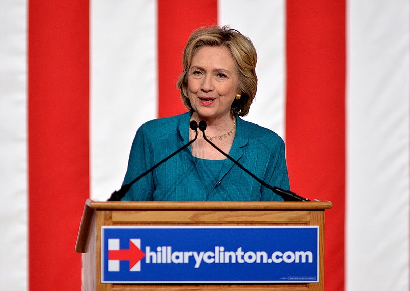 
              FILE - In this Friday, July 31, 2015, file photo, Democratic presidential candidate, former Secretary of State Hillary Rodham Clinton, calls on Congress to end the trade embargo the U.S. has imposed against Cuba since 1962, during a campaign stop at Florida International University in Miami. Clinton is airing the first television ads of her presidential race, which are scheduled for Tuesday, Aug. 4, 2015. (AP Photo/Gaston De Cardenas, File)
            