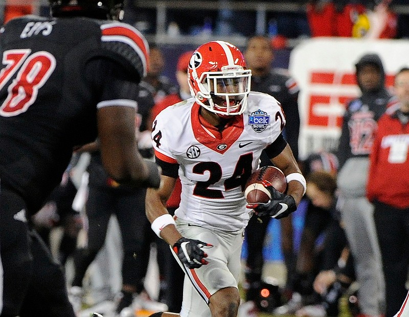 Georgia safety Dominick Sanders started all 13 games last season as a freshman, capping his stellar debut year with two interceptions in the Belk Bowl.